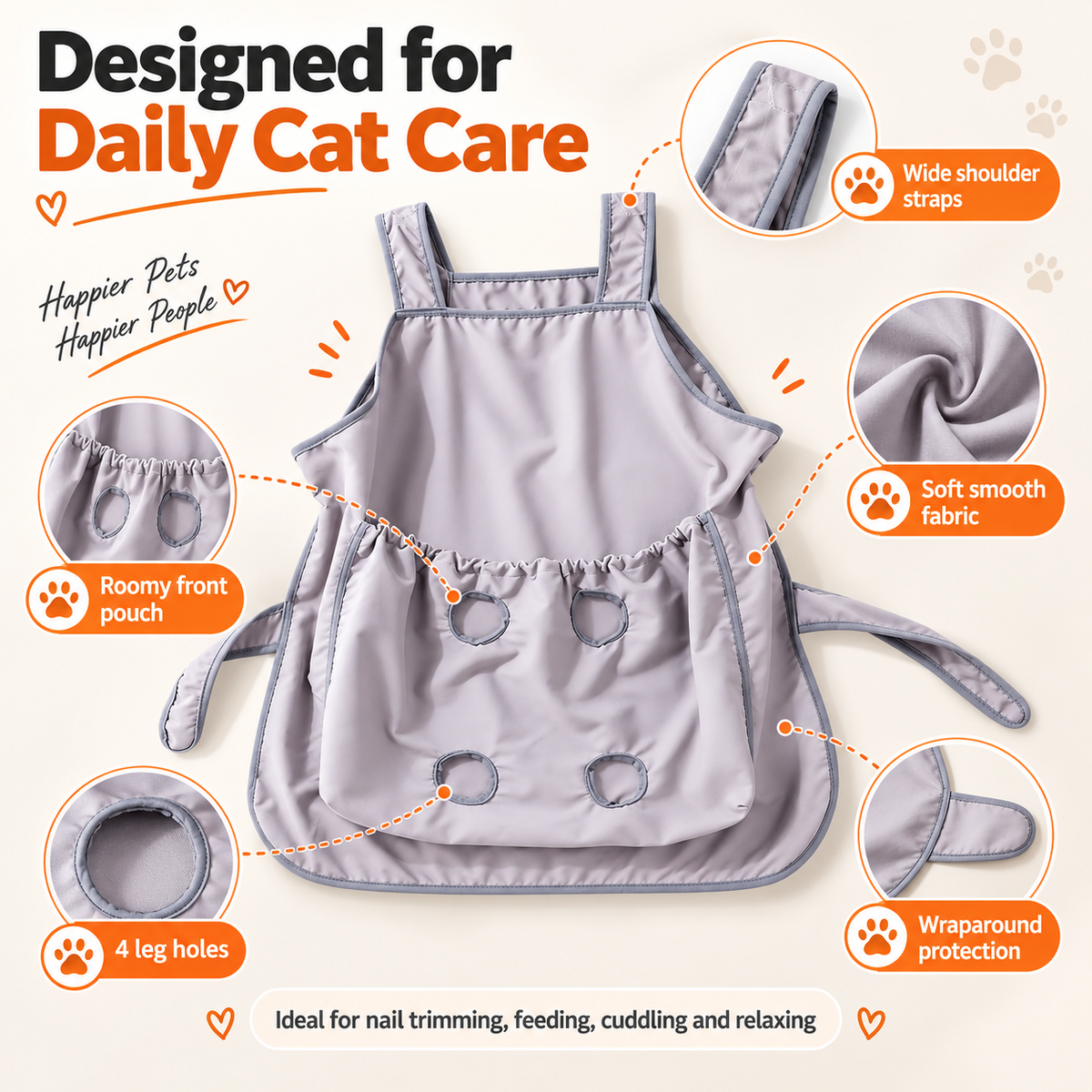 Hot sales🔥Cat Holding Apron with Paw Openings
