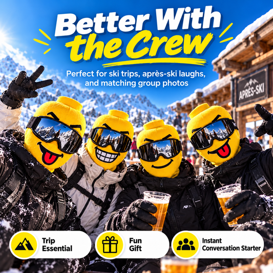 🔥Last Day 50% OFF🏂Funny Yellow Block-Head Ski Mask – Full Face Winter Balaclava for Skiing & Snowboarding