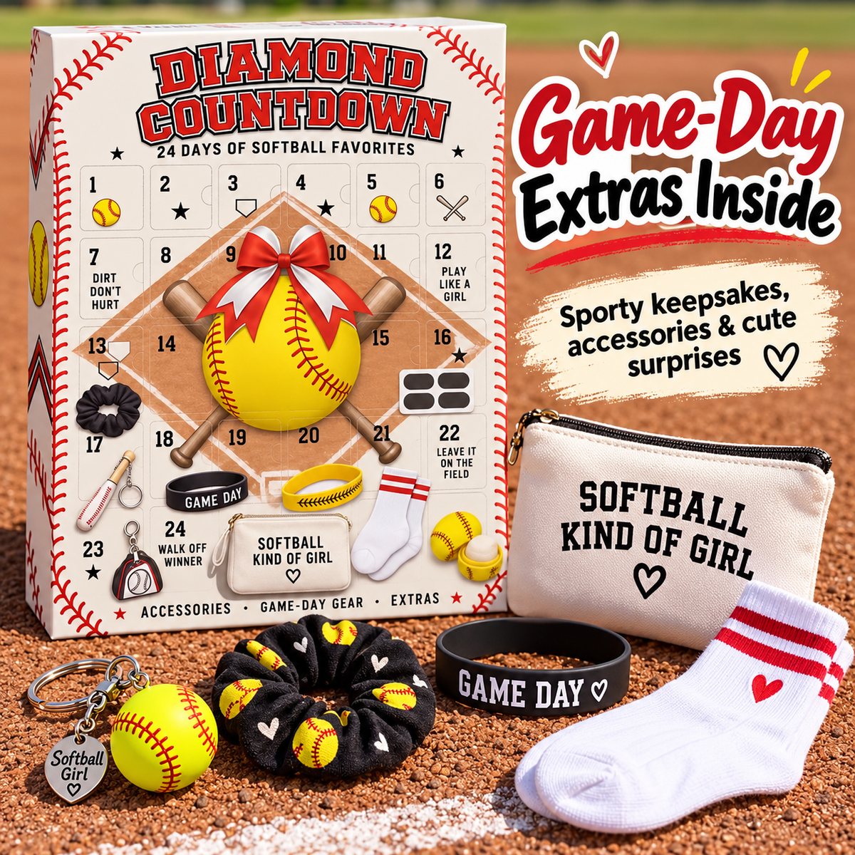 🥎 24-Day Softball Advent Calendar 🎄 | Daily Surprises & Game-Day Accessories for Softball Girls 🎁