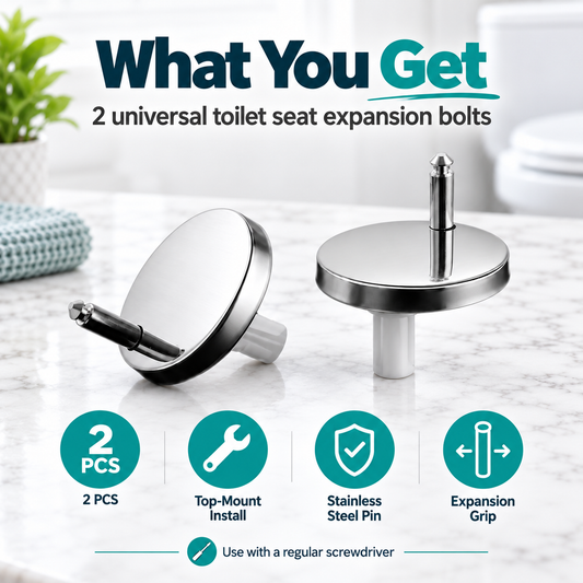 ¡Superventas🔥 Paquete de 2 tornillos universales de montaje superior para asiento de inodoro