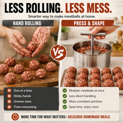 🥩 Stainless Steel Meatball Maker – Stop Rolling Meatballs One by One
