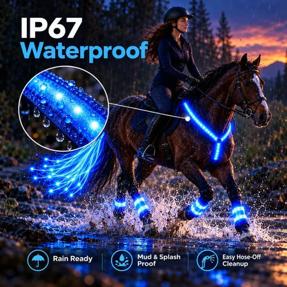 🔥HOT SALE 49% OFF - 🌟 LED Equestrian Glow Safety Kit | Ride Safely Beyond Sunset 🐎
