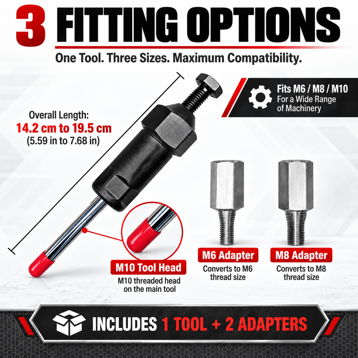 Hot sales🔥Heavy Duty Grease Fitting Unclogger Tool – M6/M8/M10, 600 PSI