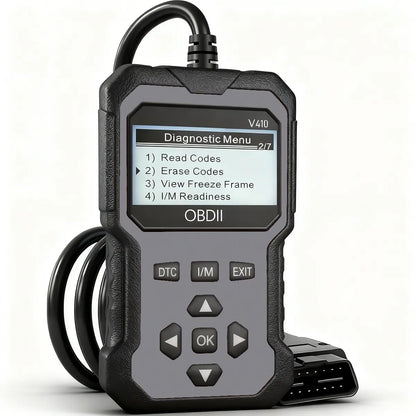 OBDII Car Diagnostic Scanner – Engine Code Reader with Live Data, I/M Readiness & Voltage Test
