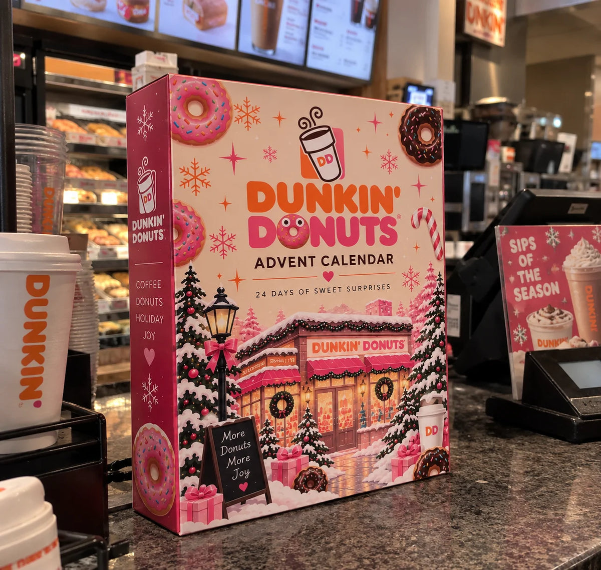 🍩  ☕  24 Days of Coffee Shop Advent Calendar 2026 – 24 Surprise Coffee & Donut Keychain Collectibles