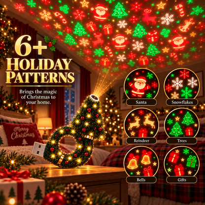 Hot sales🔥USB Christmas Projector Night Light