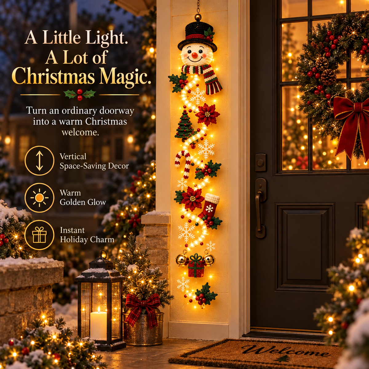 Hot sales🔥Glowing Christmas Door Hanger