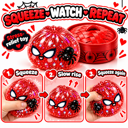 Halloween Spider Squishy Dumpling Toy – 3.35-Inch Slow-Rise Sensory Fidget
