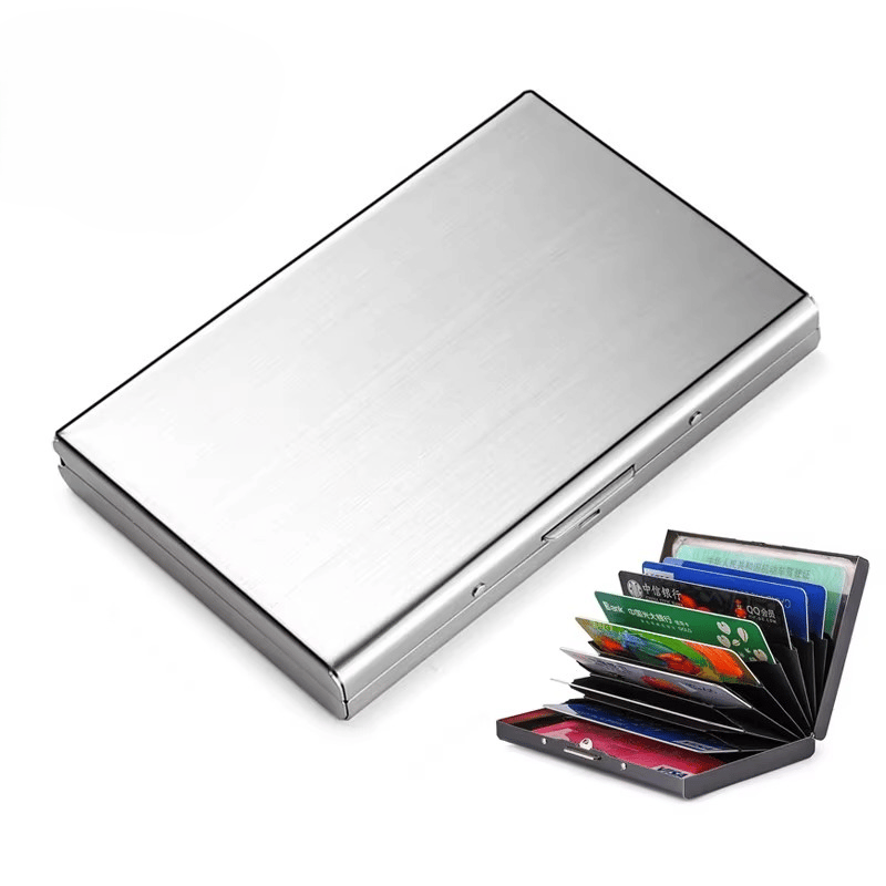 🔥Men's Minimalist RFID Blocking Metal Card Holder Wallet