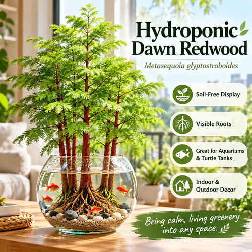 🌿 Hydroponic Dawn Redwood Starter – Grow Your Own Mini Tree💧