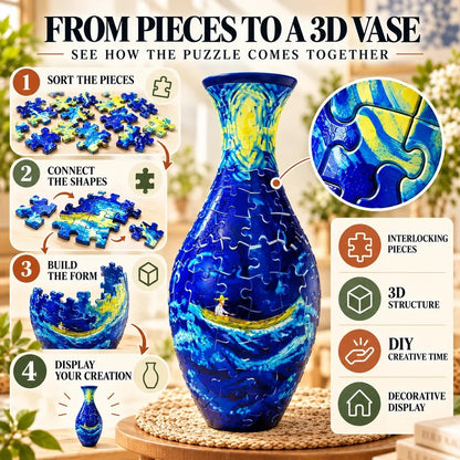 💐✨ 3D DIY Puzzle Vase – 11 Creative Designs, Decorative Flower Vase & Craft Gift(📦Buy 2 Free Shipping)