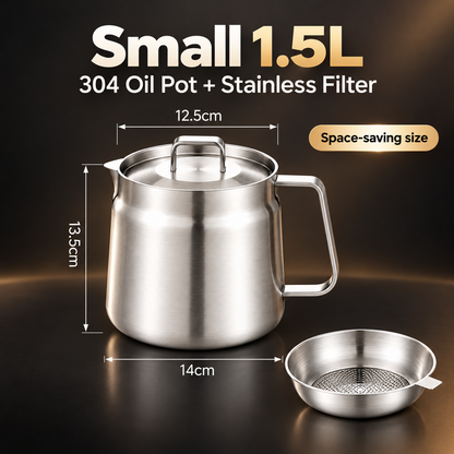 🔥Last Day 50% OFF – 🍟3-in-1 Stainless Steel Deep Fryer Pot with Oil Filter & Fry Basket