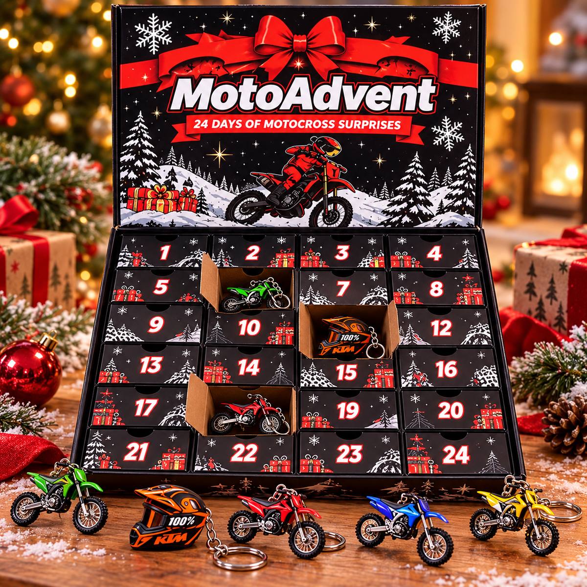 🏍️ Motocross Advent Calendar 2026 🎄 24 Days of Dirt Bike Surprises 🏁 Christmas Gift for Racing Fans 🎁