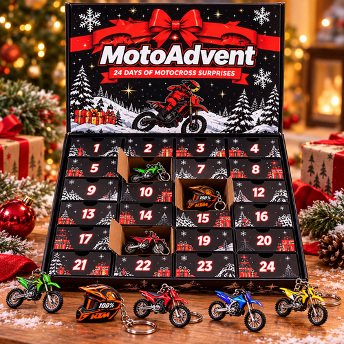 🏍️ Motocross Advent Calendar 2026 🎄 24 Days of Dirt Bike Surprises 🏁 Christmas Gift for Racing Fans 🎁