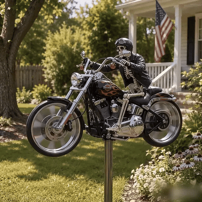 🎃 BikerSpooky™ Halloween Motorcycle Garden Windmill 🏍️