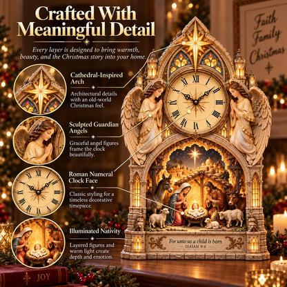 🔥Last Day 49% OFF🌟Bethlehem Cathedral Nativity Clock⏰