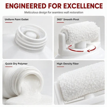 ⏰ LAST DAY 50% OFF-🧱🖌️✨Waterproof Wall Repair Paste with Integrated Small Roller Brush