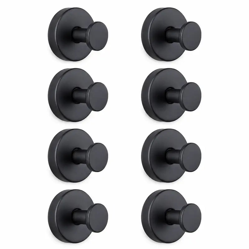 8PCS Heavy Duty Adhesive Wall Hooks – No Drill, Waterproof & Damage-Free Storage Solution