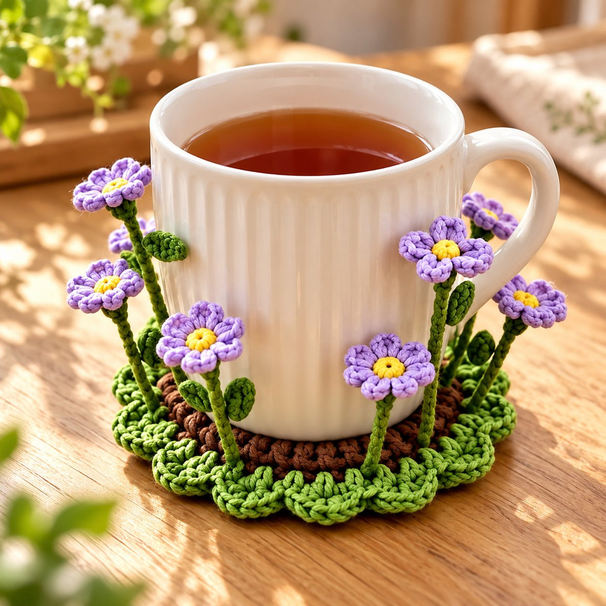 🌸50% OFF🌸Handmade Crochet Floral Coaster | Everlasting Table Art 🌸