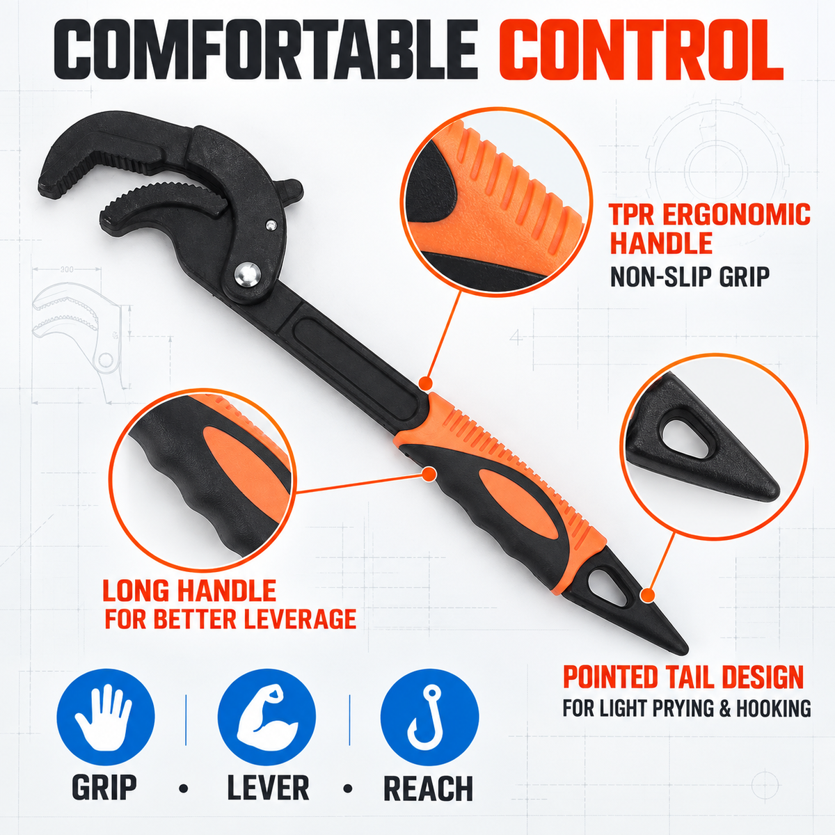 🛠️ 50% OFF Self-Locking Universal Wrench – Grip Tight, Turn with Confidence