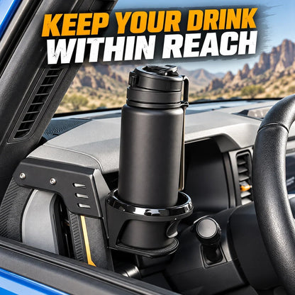 Door Cup Holder for 2021-2026 Ford Bronco, Front Grab Handle Drink Holder Mount, Interior Beverage Rack Accessories 🚙🥤