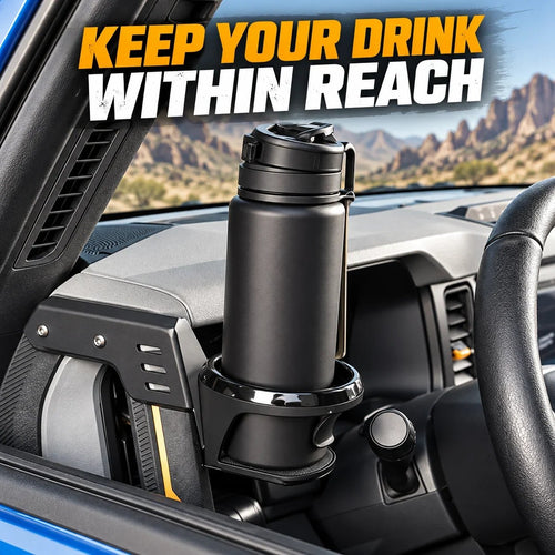 Door Cup Holder for 2021-2026 Ford Bronco, Front Grab Handle Drink Holder Mount, Interior Beverage Rack Accessories 🚙🥤