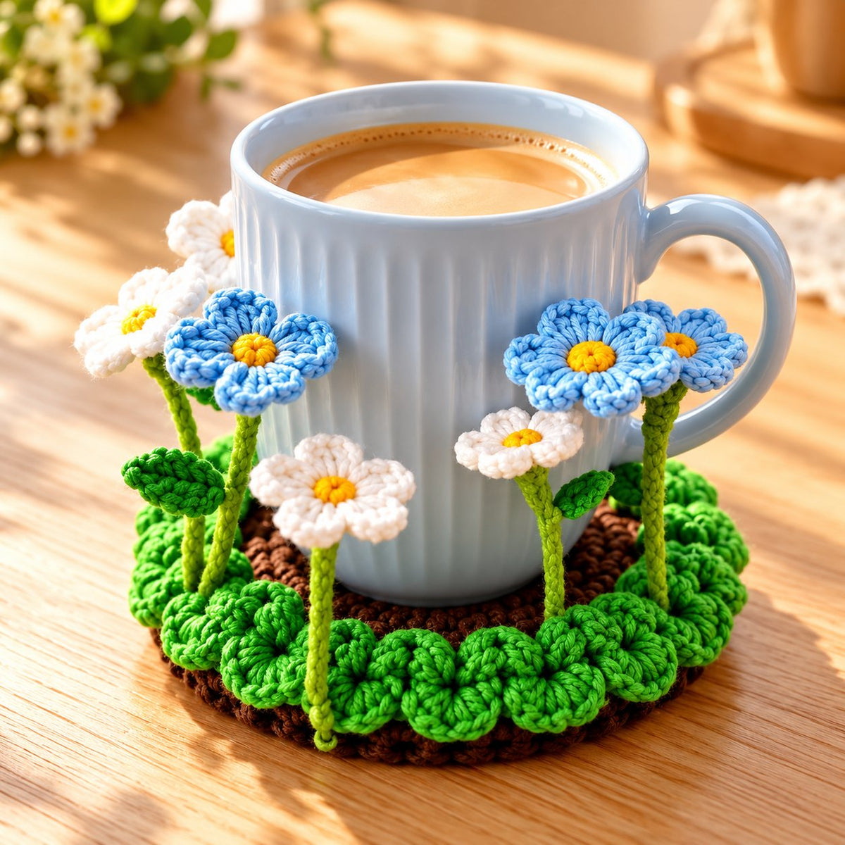 🌸50% OFF🌸Handmade Crochet Floral Coaster | Everlasting Table Art 🌸