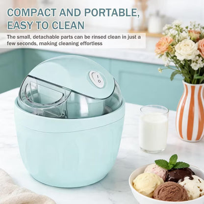 🍨 Mini Homemade Ice Cream Maker-Personal Frozen Dessert Machine