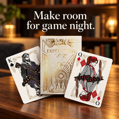 🃏 Gold-Foil Art Deco Playing Cards | Black & Ivory Editions