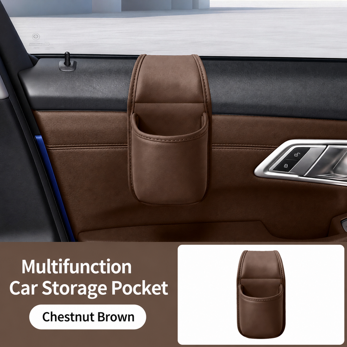 ? Car Phone Storage Pocket – Slim Organizer for Phones, Keys & Cards