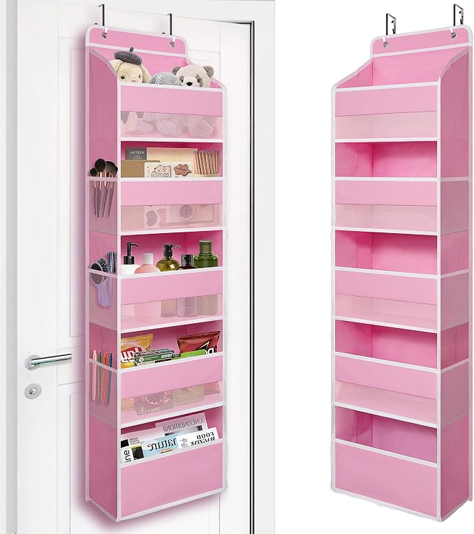 🔥 50% OFF 5-Tier Over-the-Door Organizer – Extra Side Mesh Pockets for More Storage 🚪