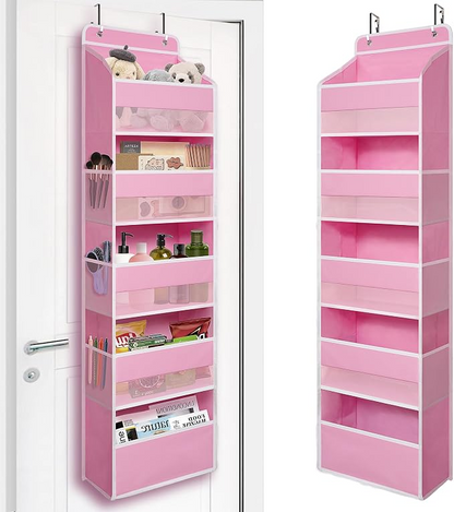 🔥 50% OFF 5-Tier Over-the-Door Organizer – Extra Side Mesh Pockets for More Storage 🚪