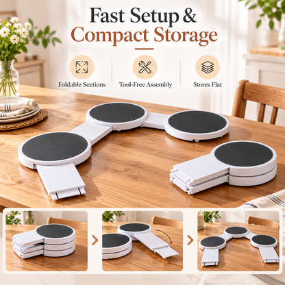 🥘Rotating Modular Food Warming Station – Easy-Serve Buffet Warmer for Family Dinners, Parties & Holiday Hosting