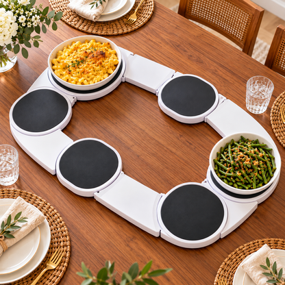 🥘Rotating Modular Food Warming Station – Easy-Serve Buffet Warmer for Family Dinners, Parties & Holiday Hosting