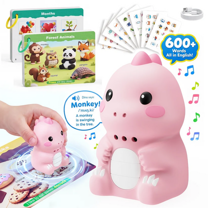 🦖 Dinosaur Talking Learning Pen with Phonics Cards – Screen-Free ABC, 123, Sight Words & Vocabulary Learning Toy for Kids