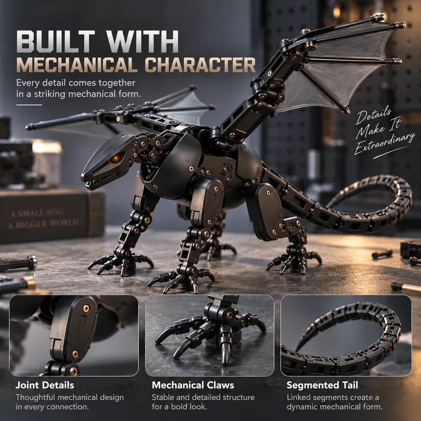 🔥Last Day 50% OFF🥚🐉 DragonMorph – Egg to Dragon Transforming Mechanical Toy