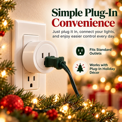 🔥Last Day 50% OFF – Wireless Remote Control Outlet Switch – Magnetic Remote for Christmas Lights & Lamps