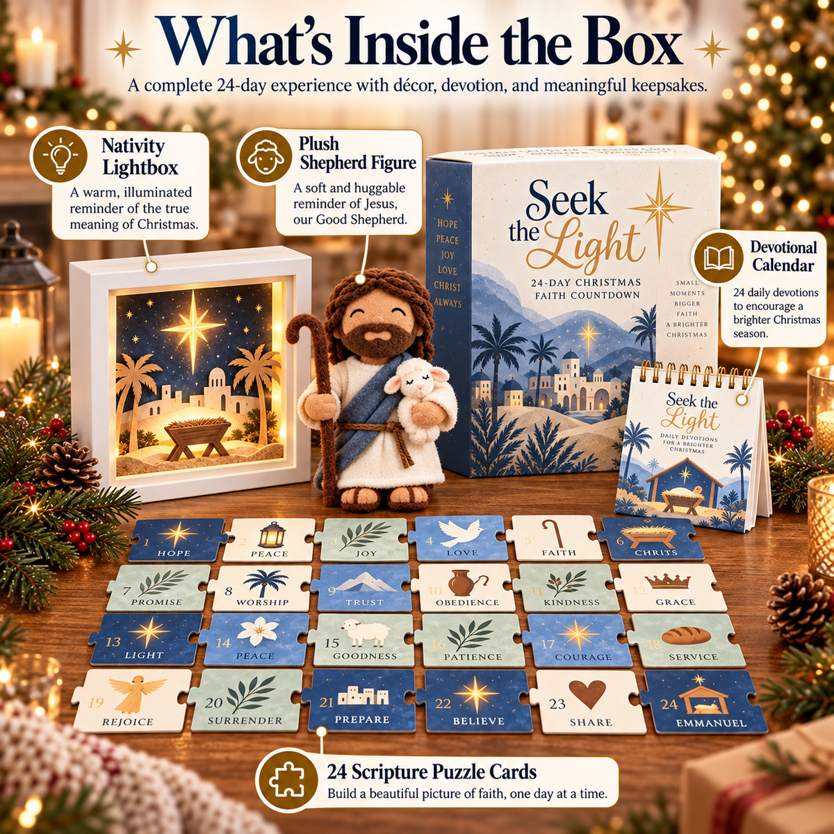 ✨ A Light Through Advent — 24-Day Christmas Faith Countdown
