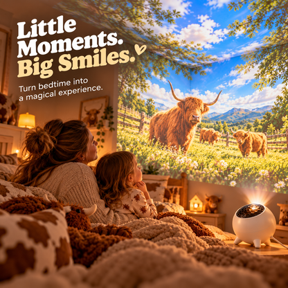 🔥Last day 50% OFF🎁Highland Cow Projector – Cozy Countryside Room Decor