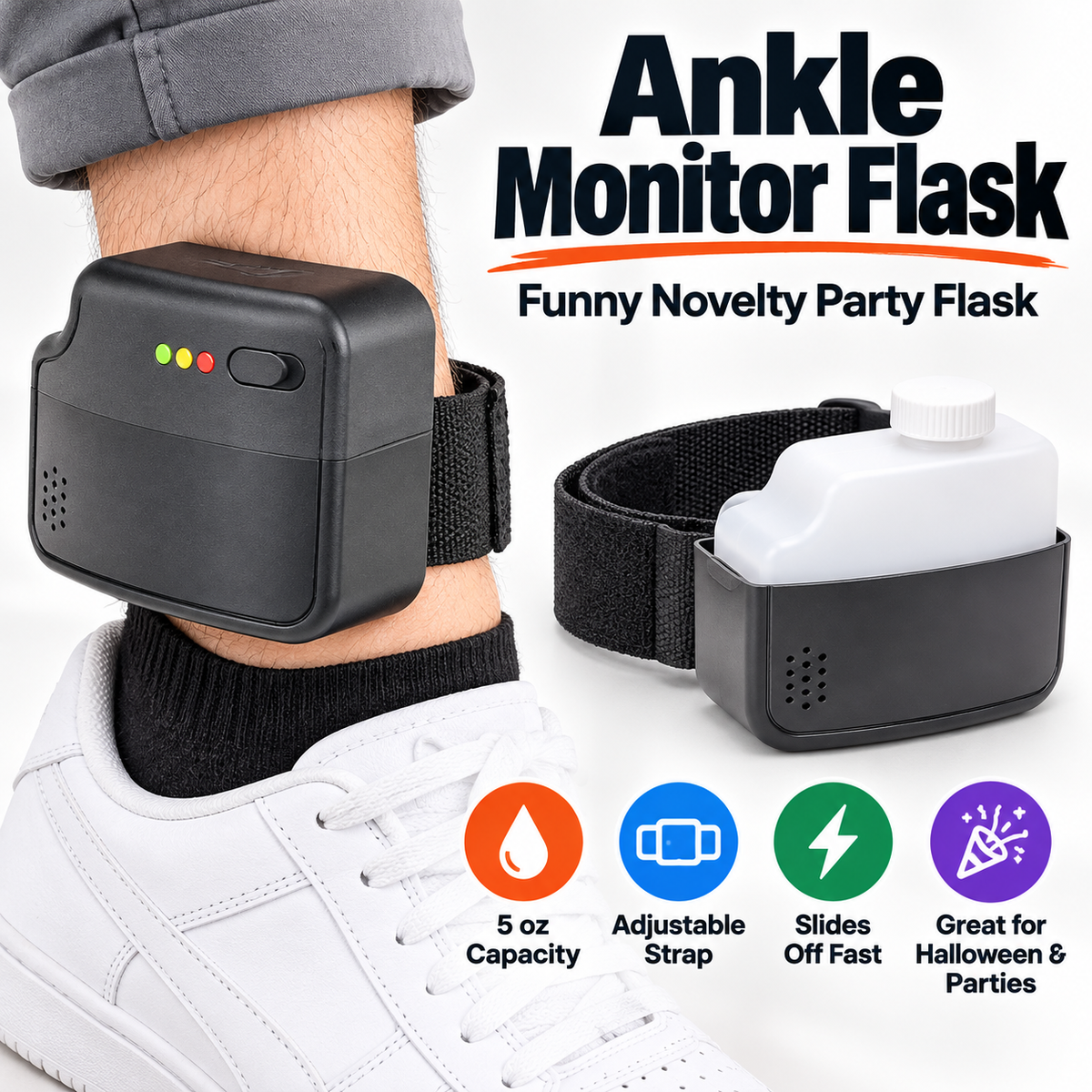 Novelty Drink Container – 5 oz Wearable Gag Gift with Adjustable Strap