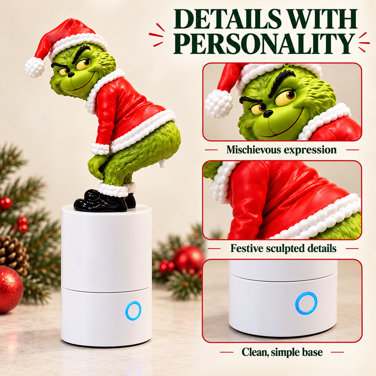 🔥Last day 50% OFF🎄🎅Funny Christmas Santa Butt Soap Dispenser – Automatic Foaming Hand Soap Pump with Toot Sound Effect