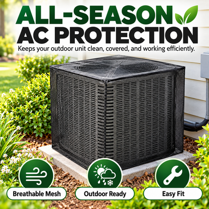 Full Mesh Outdoor AC Unit Cover – Breathable Leaf & Debris Protector for Condenser Units