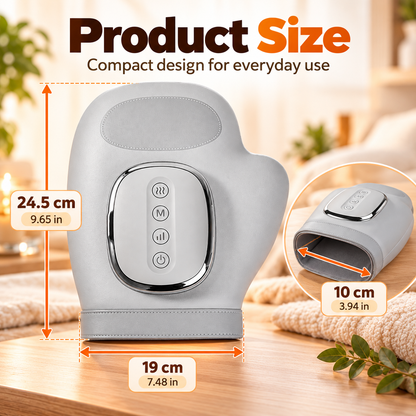 Rechargeable Hand Massager with Heat & Compression – Cordless Finger, Palm & Wrist Massager, Thoughtful Gift for Mom