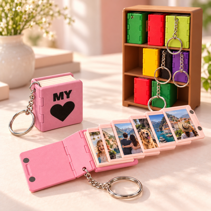 🔥Last Day 50% OFF-📖 Mini Photo Book Keychain – Keep Your Favorite Memories Close