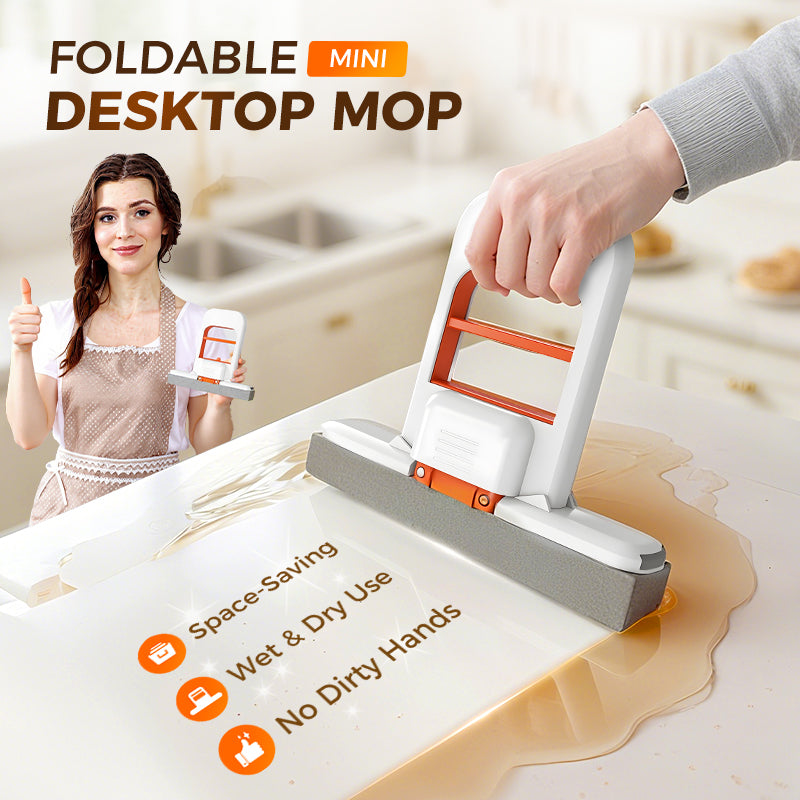🔥Last Day 50% OFF – ✨ Foldable Mini Mop — No-Mess Squeeze, Wipes Any Surface