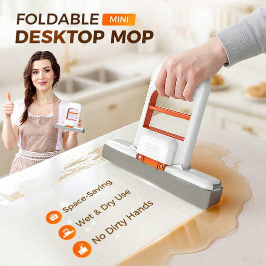 🔥Last Day 50% OFF – ✨ Foldable Mini Mop — No-Mess Squeeze, Wipes Any Surface