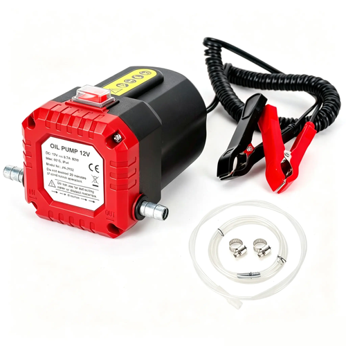 12V 80W Oil Extractor Pump, Oil Removal Transfer Suction Pump for Fluid Change, Diesel Scavenge Pump with Tubes Kit