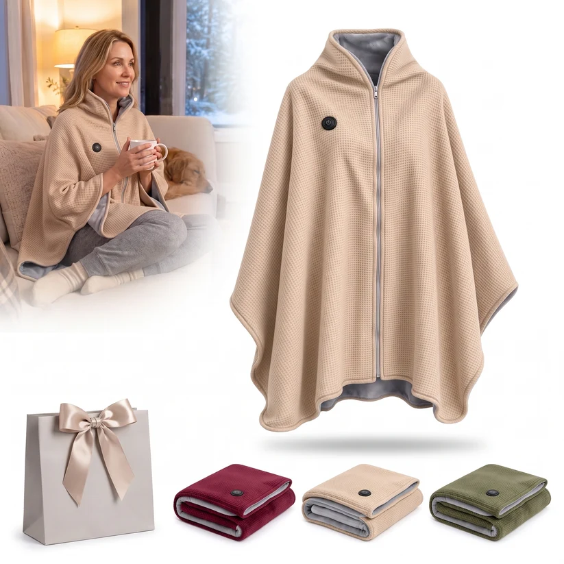 🔥 Wearable Heated Blanket – Cozy Hands-Free Warmth