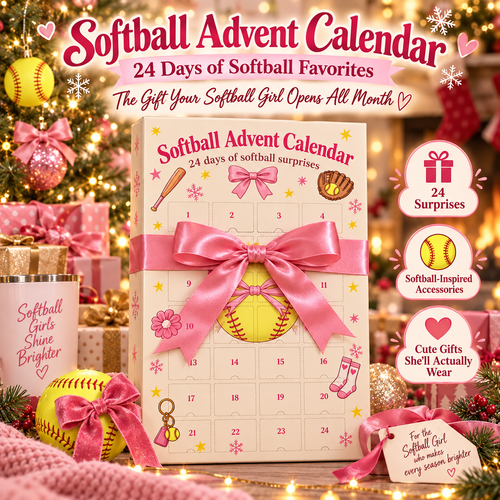 Softball Advent Calendar – 24 Days of Softball Surprises for Girls