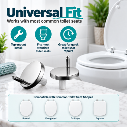 Hot sales🔥2-Pack Universal Toilet Seat Top-Mount Bolts